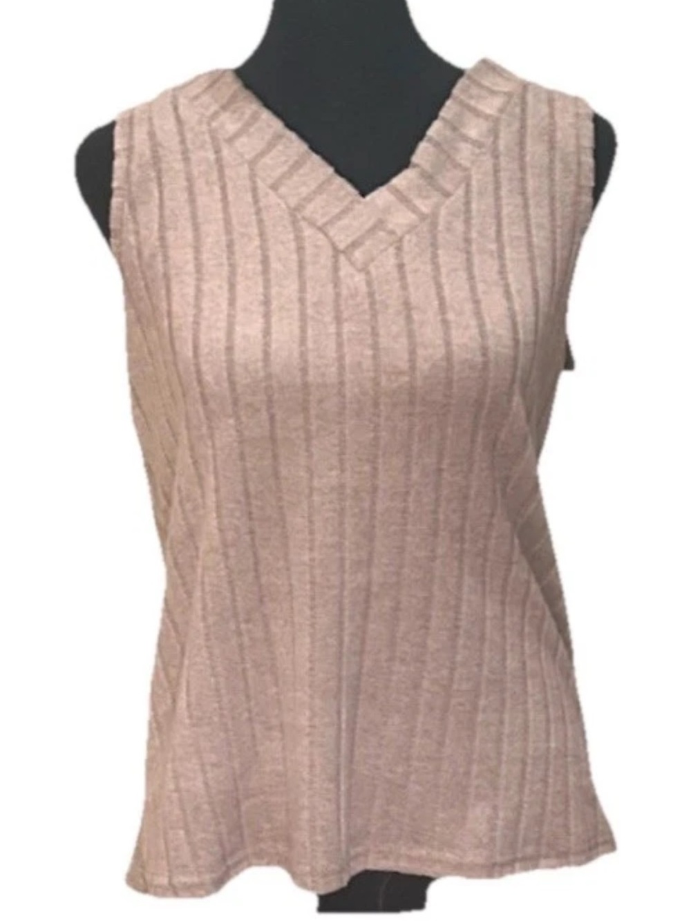 Pink Sleeveless Knit Top